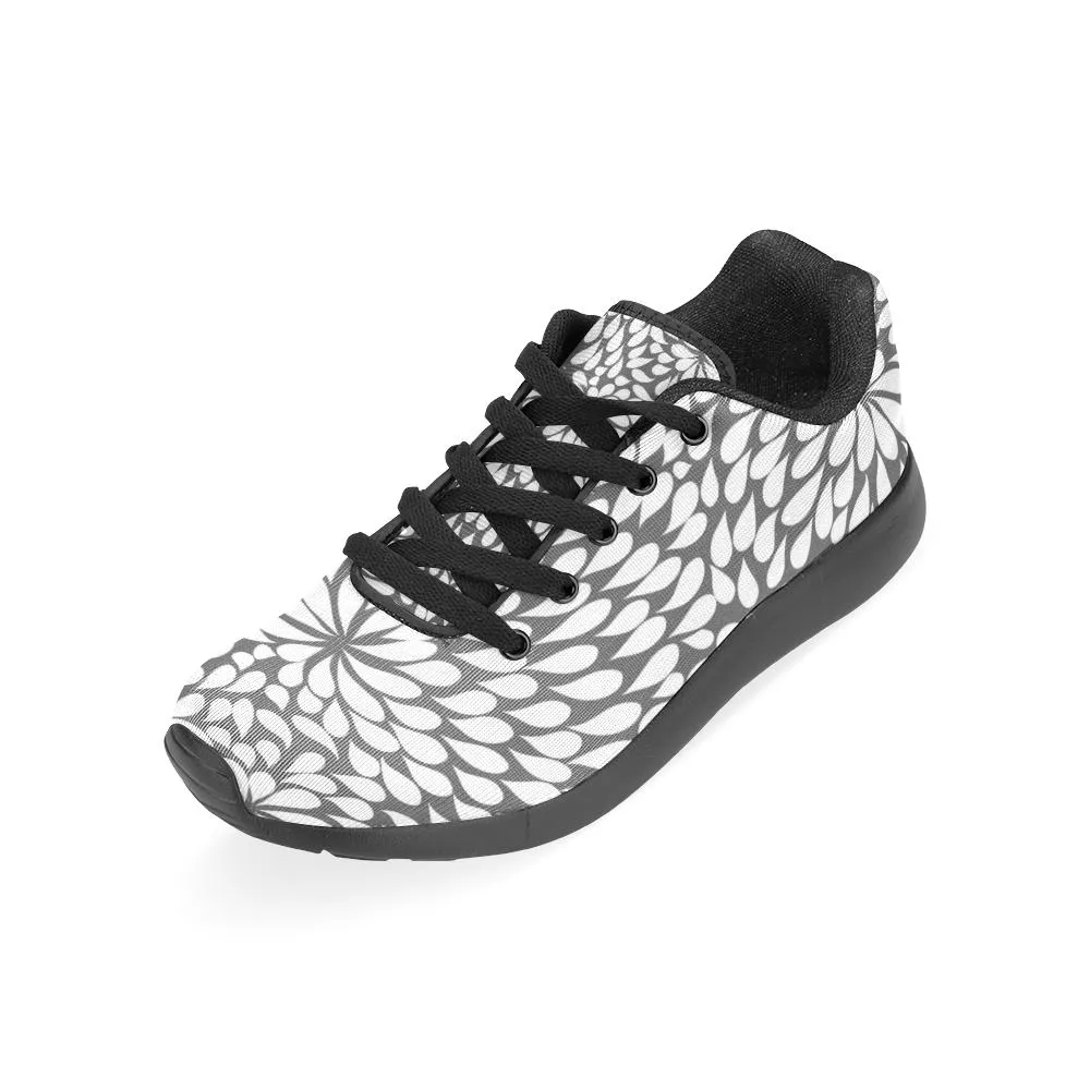 Zenzzle leaves illustration pattern with flowersprint on Women's Running shoes Casual Lightweight Athletic Sneakers US size 6-15