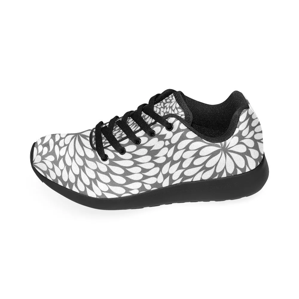 Zenzzle leaves illustration pattern with flowersprint on Women's Running shoes Casual Lightweight Athletic Sneakers US size 6-15