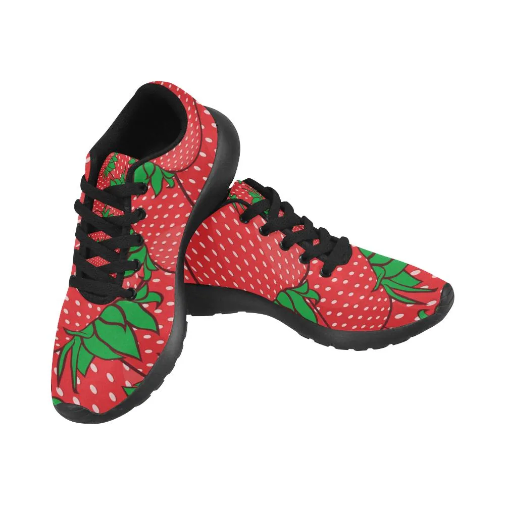 Zenzzle red strawberries print on Women's Running shoes Casual Lightweight Athletic Sneakers US size 6-15